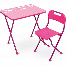 КА2 Комплект"Алина" (стол+стул ЛДСП) (КА2/Р 
розовый) - Цвет розовый - Картинка #1