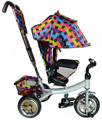 Велосипед детский трехколёсный  TSTX6588 
(радуга на серебристой раме) - Цвет радуга - Картинка #1